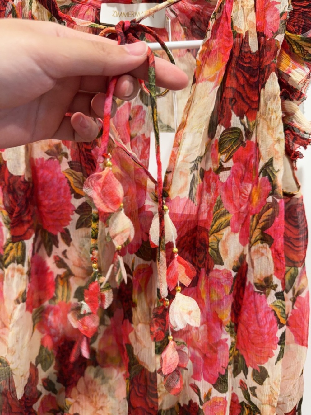 NWT AU0P 100%Silk Zimmermann Wonderland Frilled Tank - Picture 3 of 10